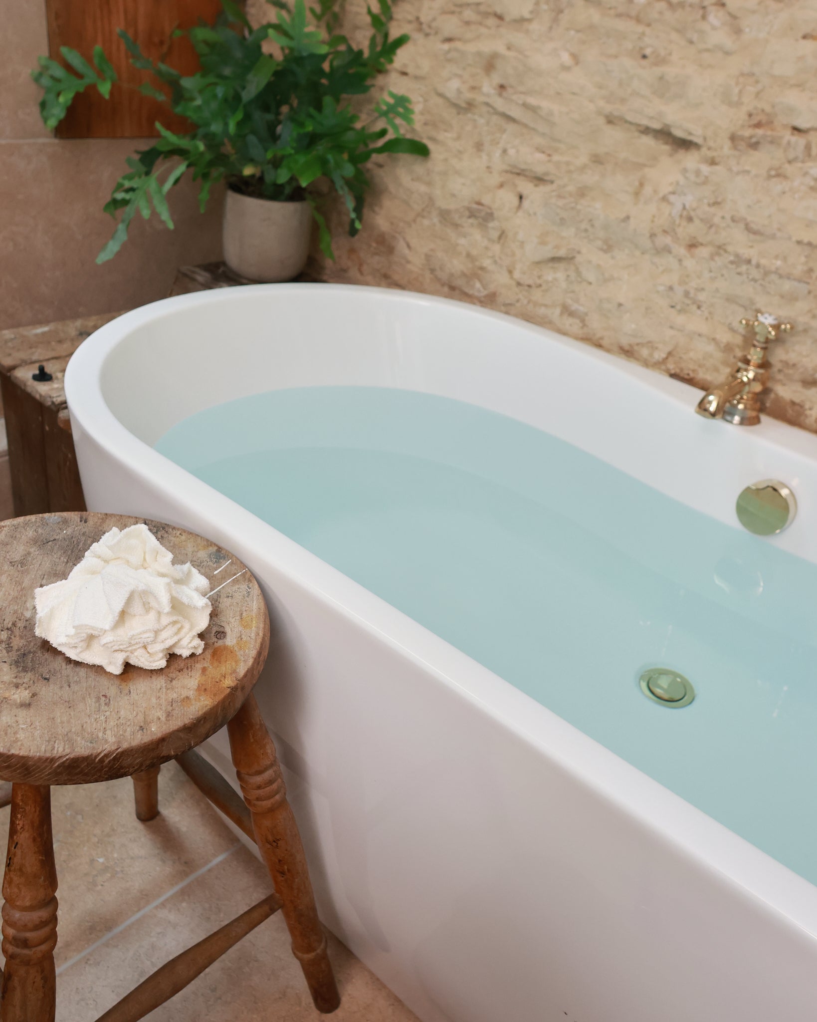 Bamboo Bath & Shower Pouf