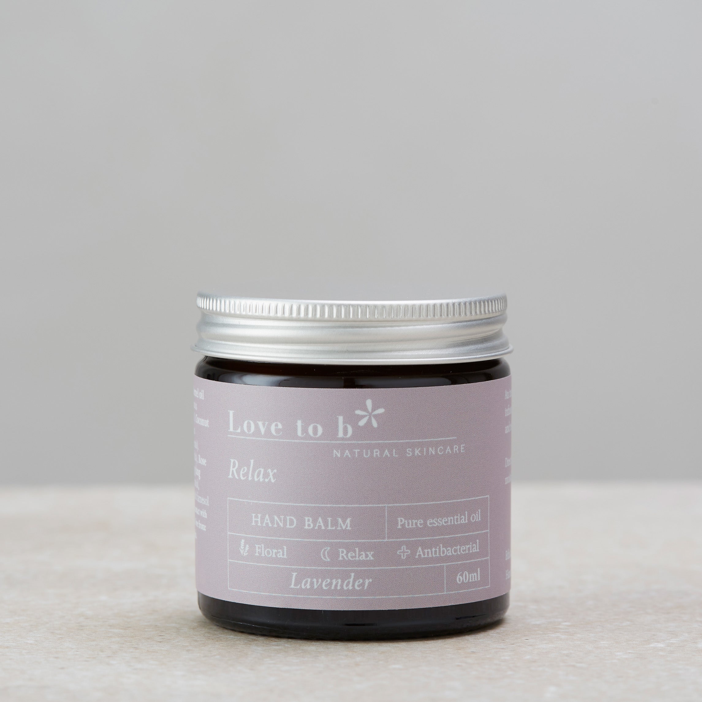 Love to b Natural Skincare Relaxing Lavender Indulge & Pamper Gift Set with Relaxing Lavender Hand Balm, Lavender Bath Melt, Natural Lavender Lip Balm & Lavender Soap Bar