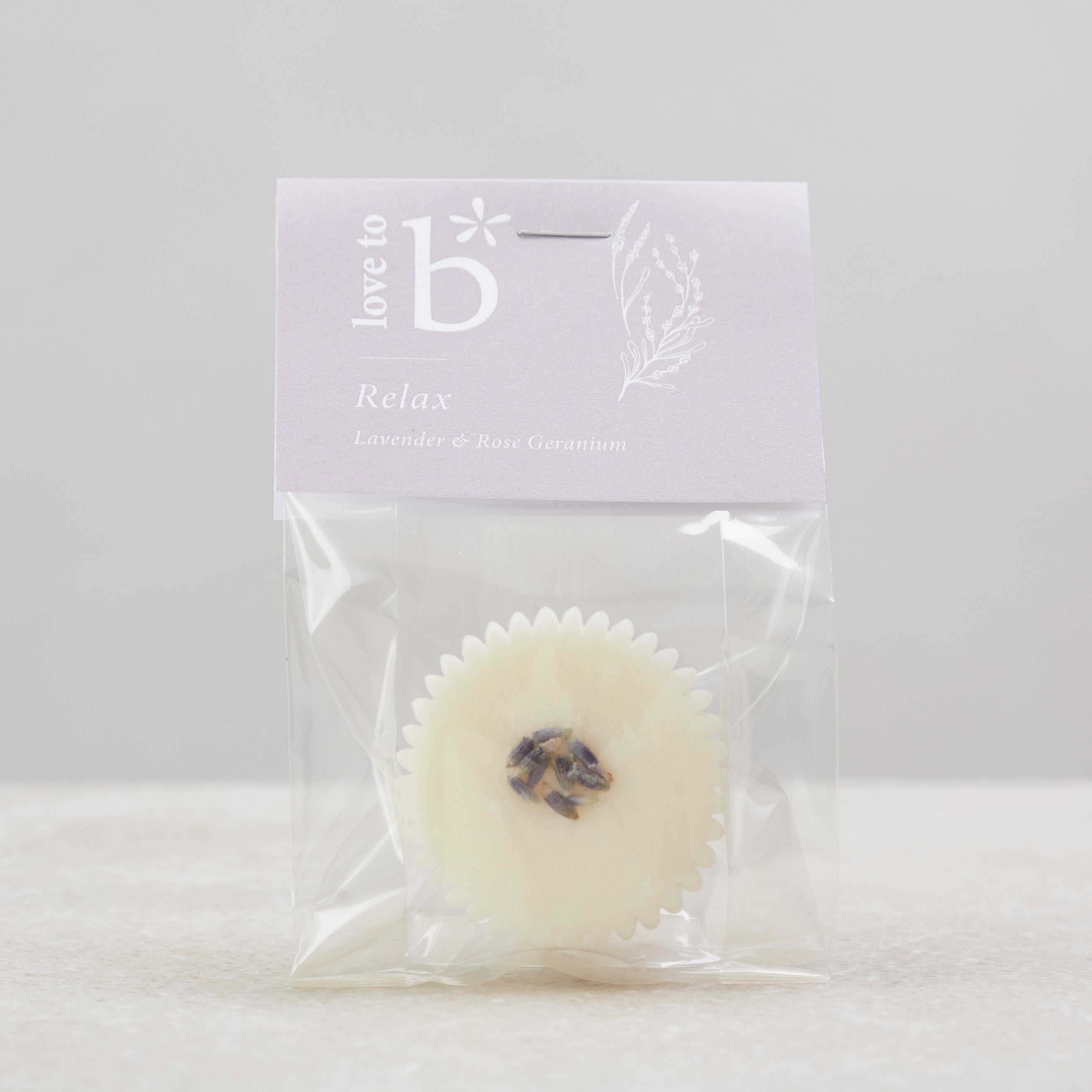 Love to b Natural Skincare Relaxing Lavender Indulge & Pamper Gift Set with Relaxing Lavender Hand Balm, Lavender Bath Melt, Natural Lavender Lip Balm & Lavender Soap Bar