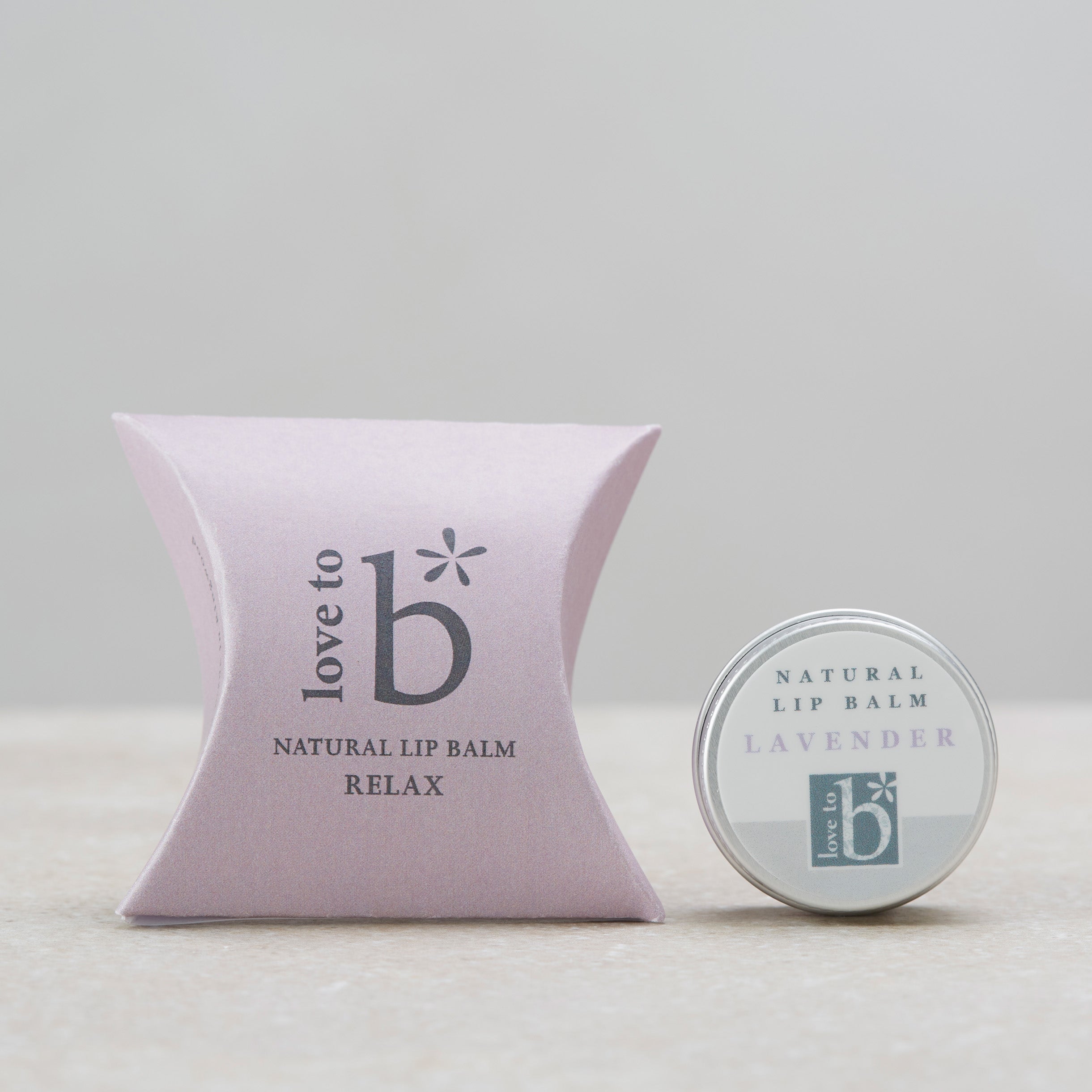 Love to b Natural Skincare Relaxing Lavender Indulge & Pamper Gift Set with Relaxing Lavender Hand Balm, Lavender Bath Melt, Natural Lavender Lip Balm & Lavender Soap Bar