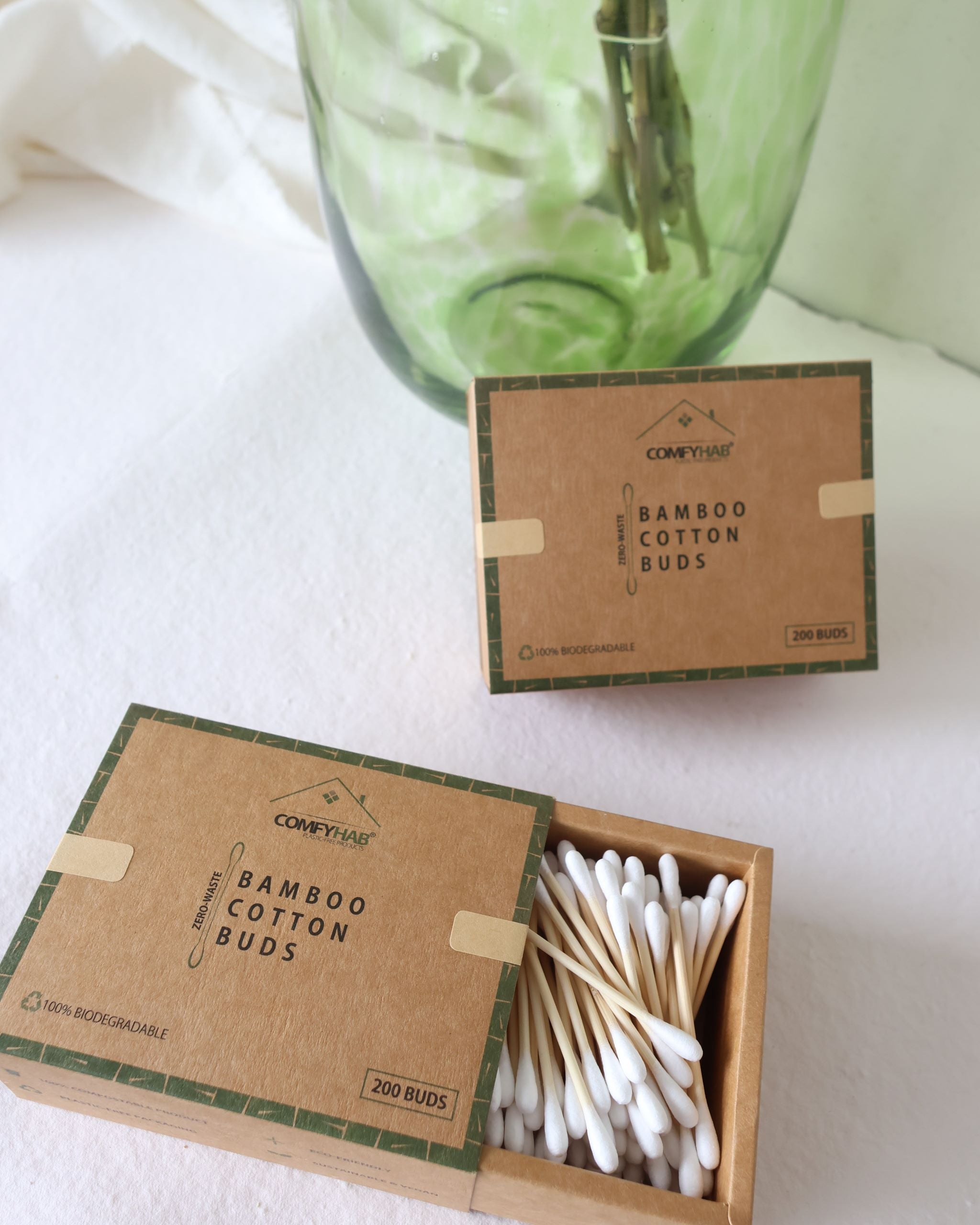 Bamboo Stem Organic Cotton Buds