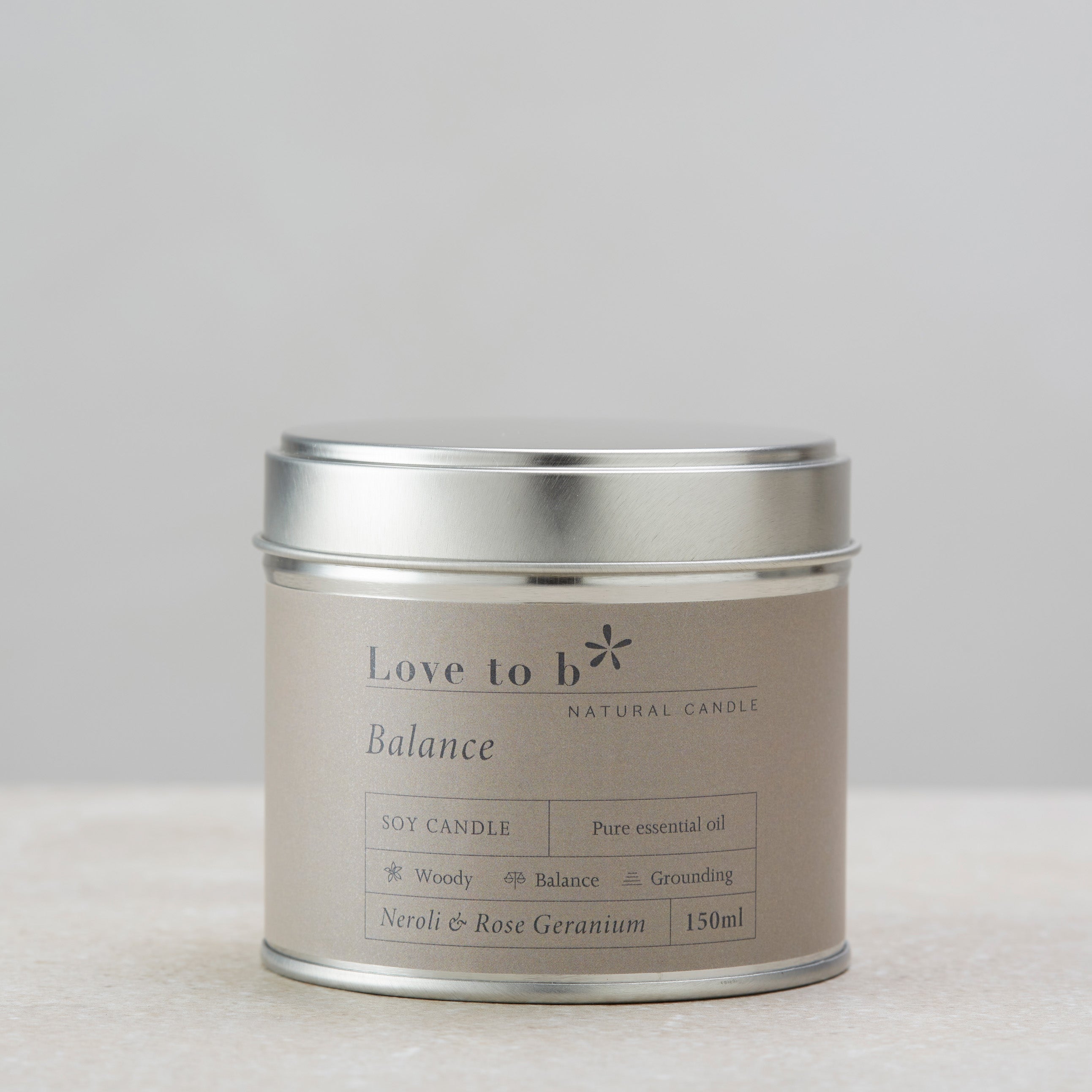 Love to b Balance Natural Medium Soy Candle