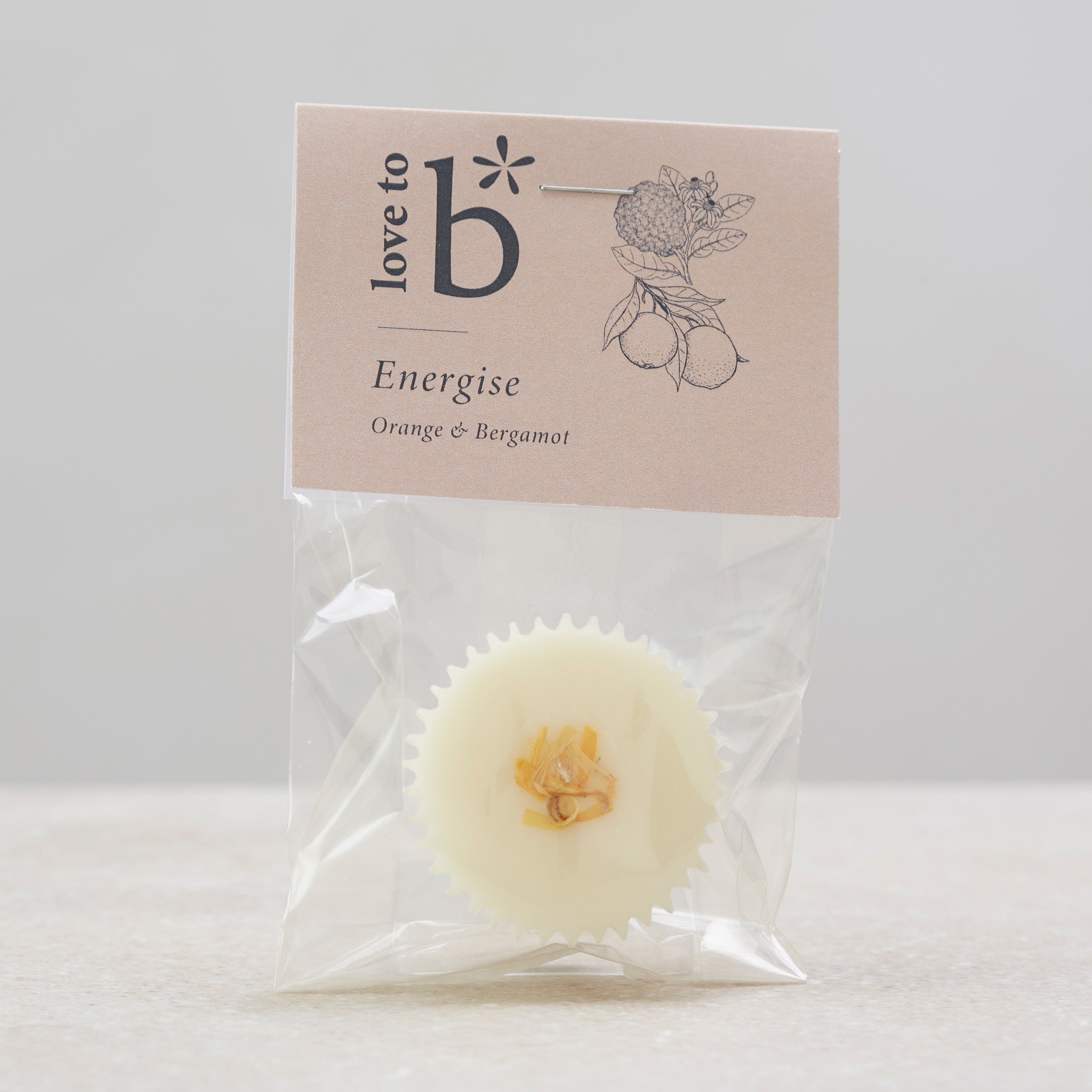 Love to b Natural Skincare Energising Orange & Bergamot Bath Melt