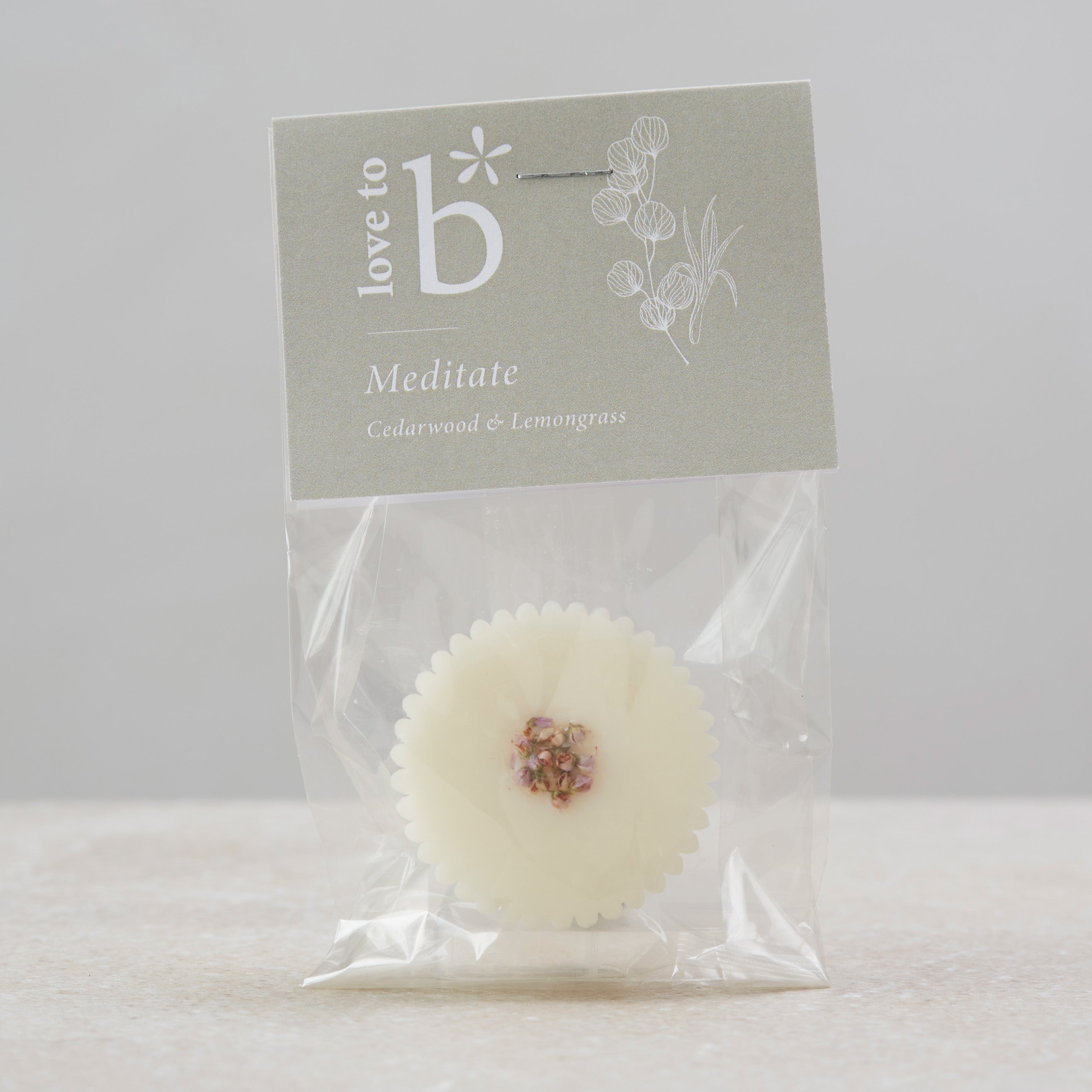 Love to b Natural Skincare Meditate Cedarwood & Lemongrass Bath Melt