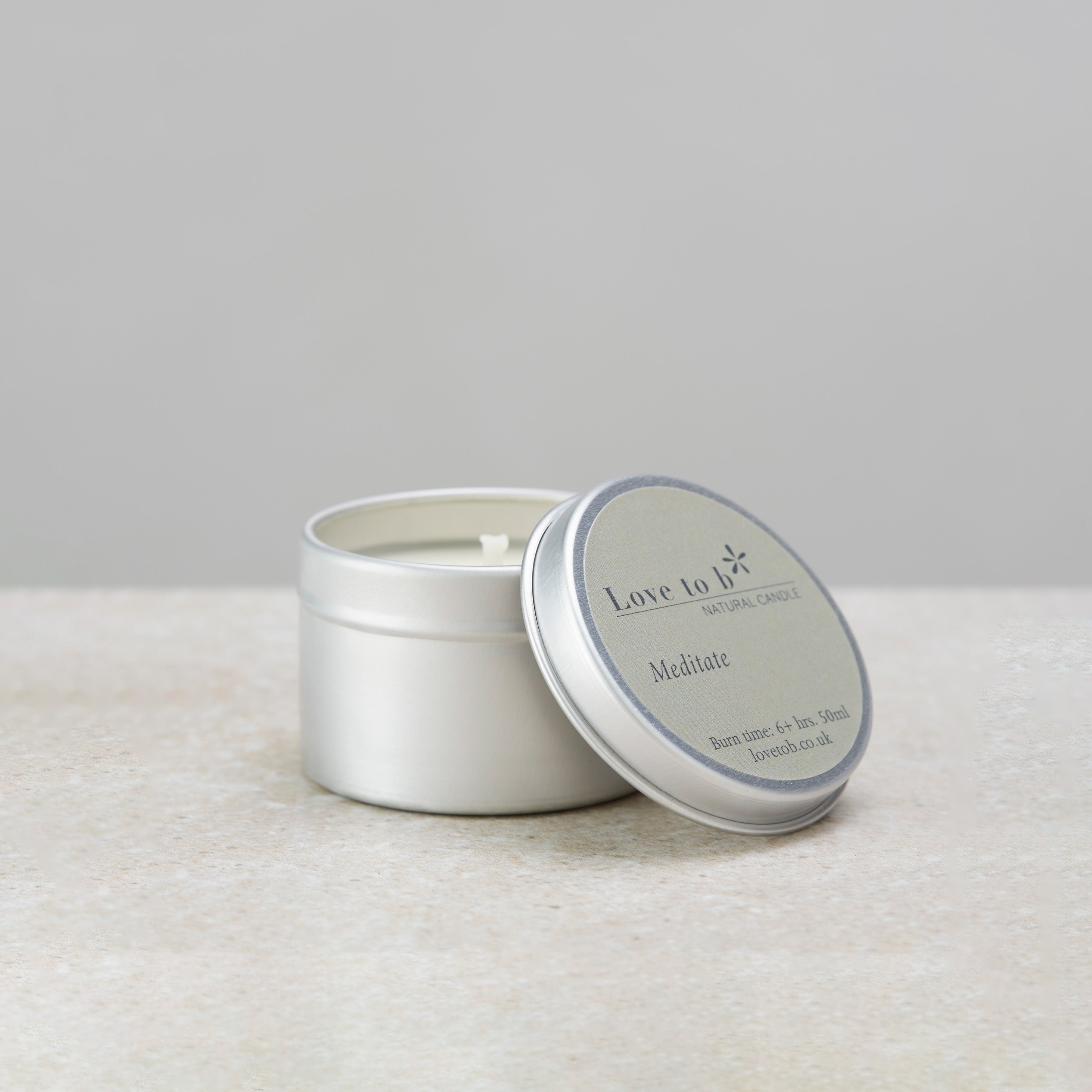 Love to b Natural Skincare Meditate Cedarwood & Lemongrass Small Soy Candle