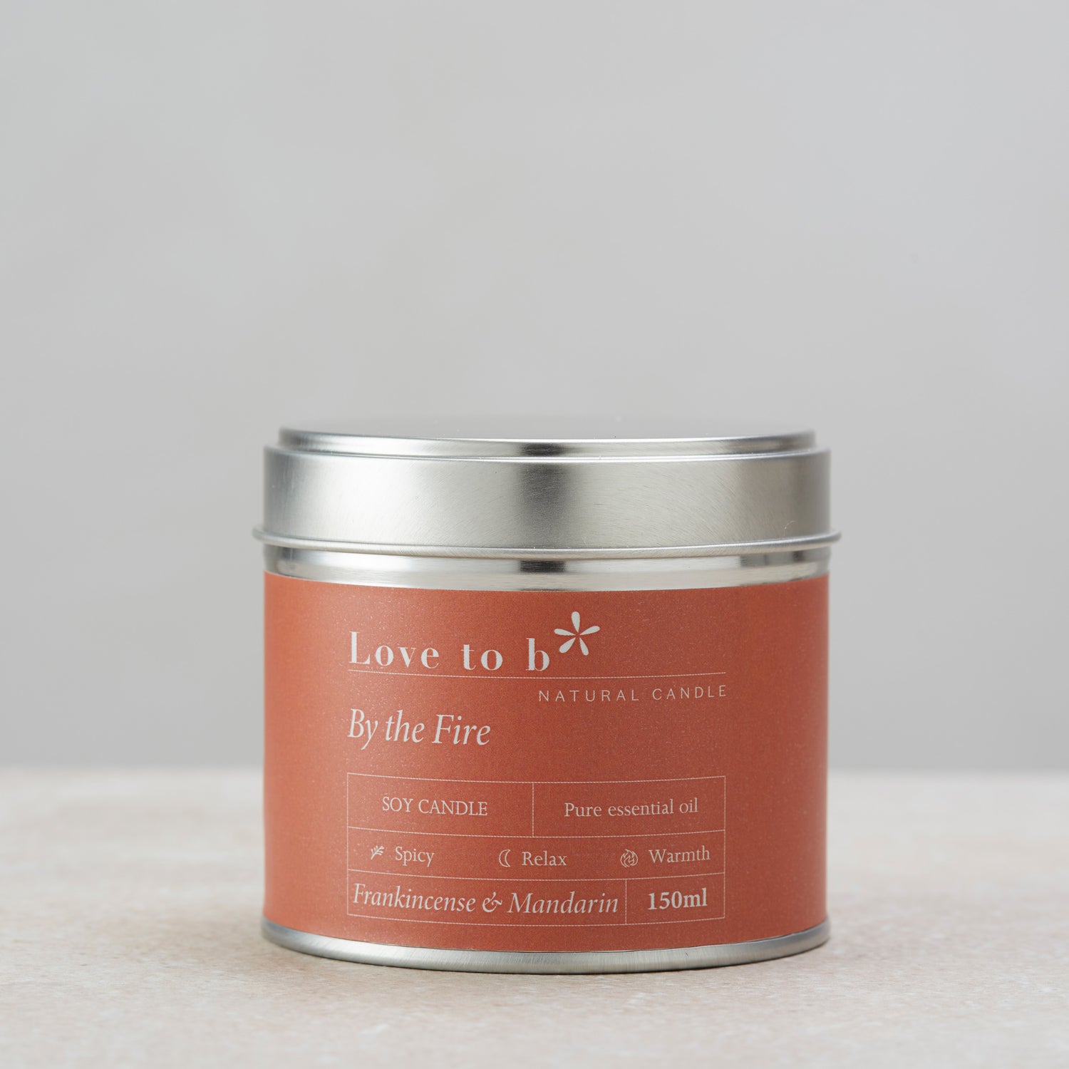 Love to b By the Fire Natural Medium Soy Candle