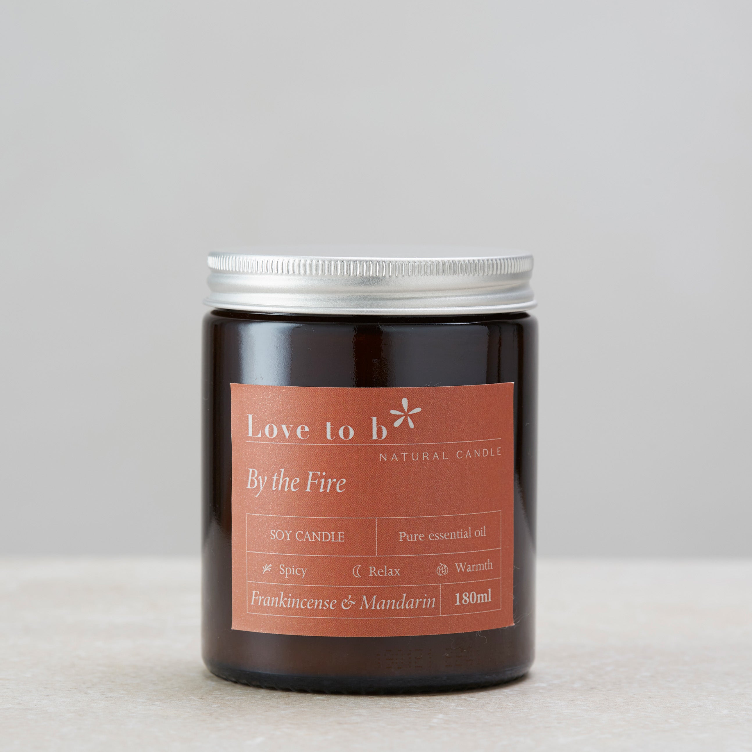 Love to b By the Fire Natural Large Soy Candle