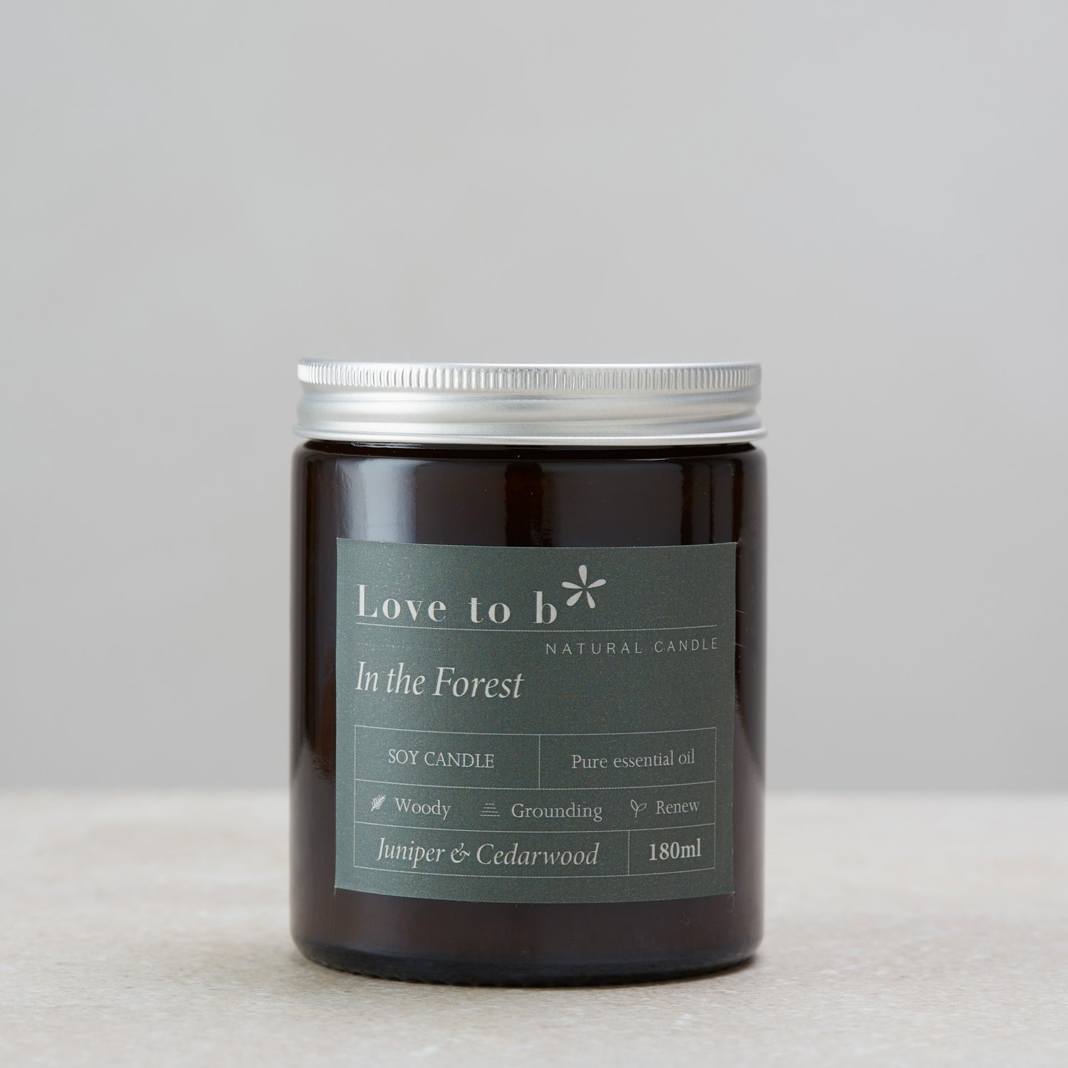 Love to b In the Forest Juniper &amp; Cedarwood Large Natural Soy Candle
