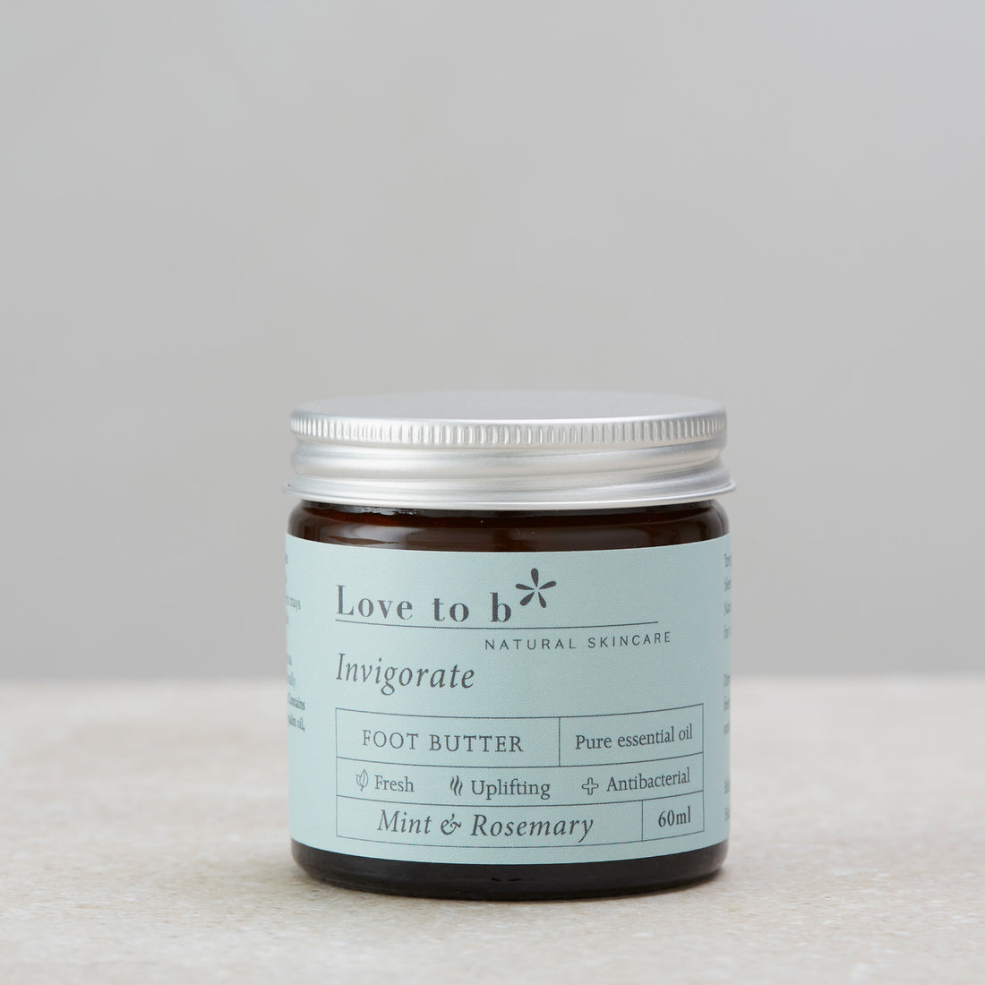 Love to b Natural Skincare Invigorating Mint &amp; Rosemary Foot Butter