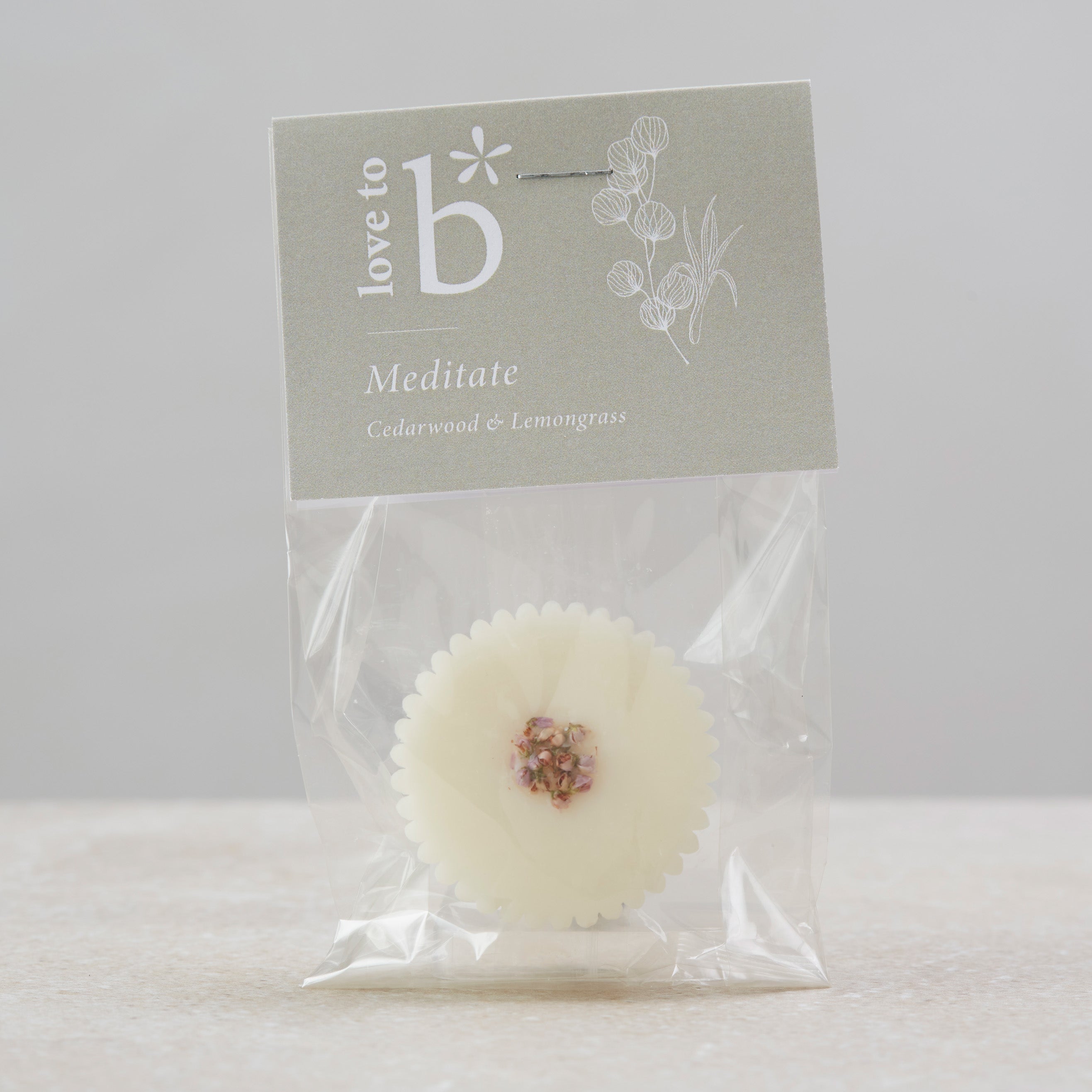 Love to b Natural Skincare Meditate Cedarwood &amp; Lemongrass Bath Melt