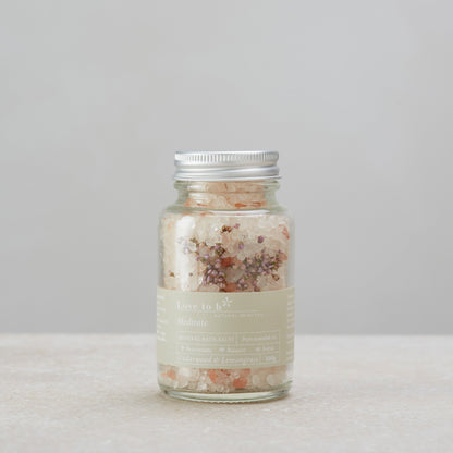 Love to b Natural Skincare Meditate Cedarwood &amp; Lemongrass Mineral Bath Salts/ Soak 100g
