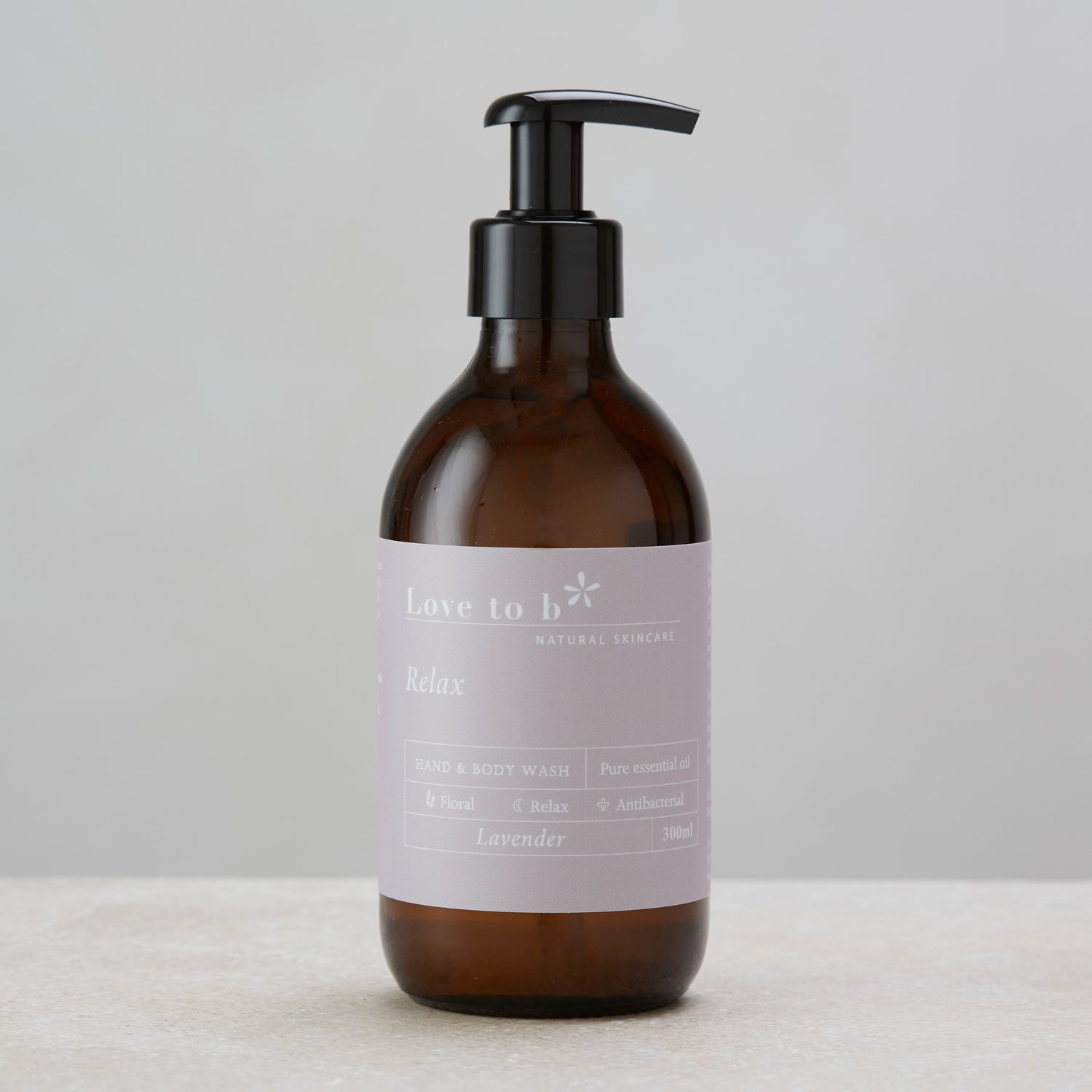 Love to b Natural Skincare Relaxing Lavender Hand &amp; Body Wash 300ml