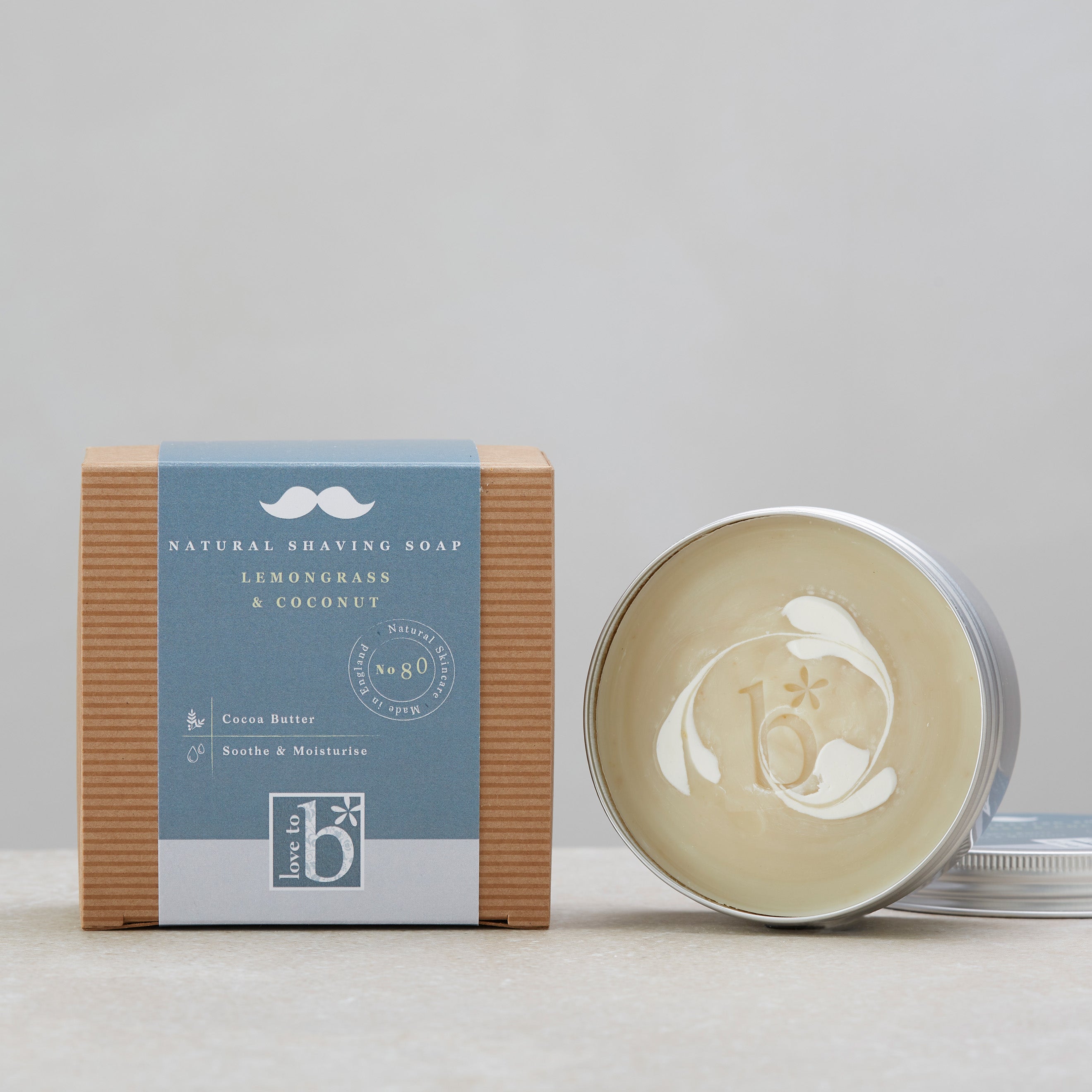 Natural Shaving Soap - Lemongrass &amp; Coconut